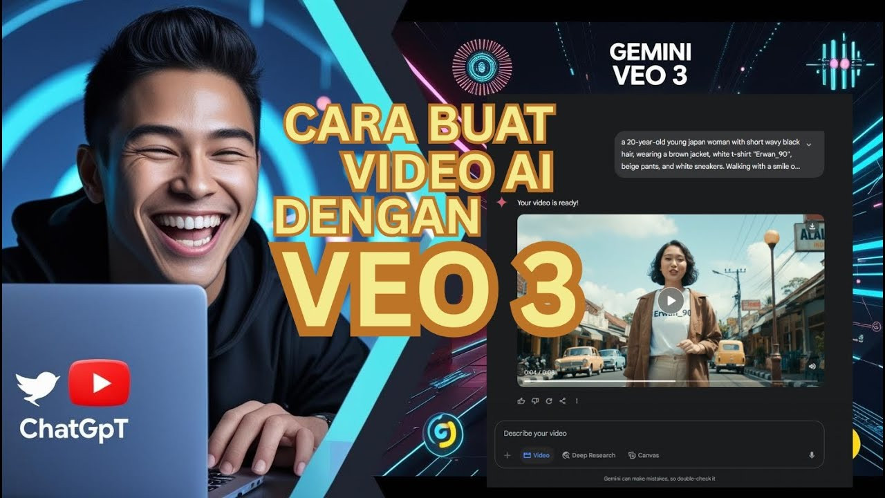 Tutorial Lengkap Buat Video AI Dengan Gemini Google VEO 3 Dengan Prompt Gratis
