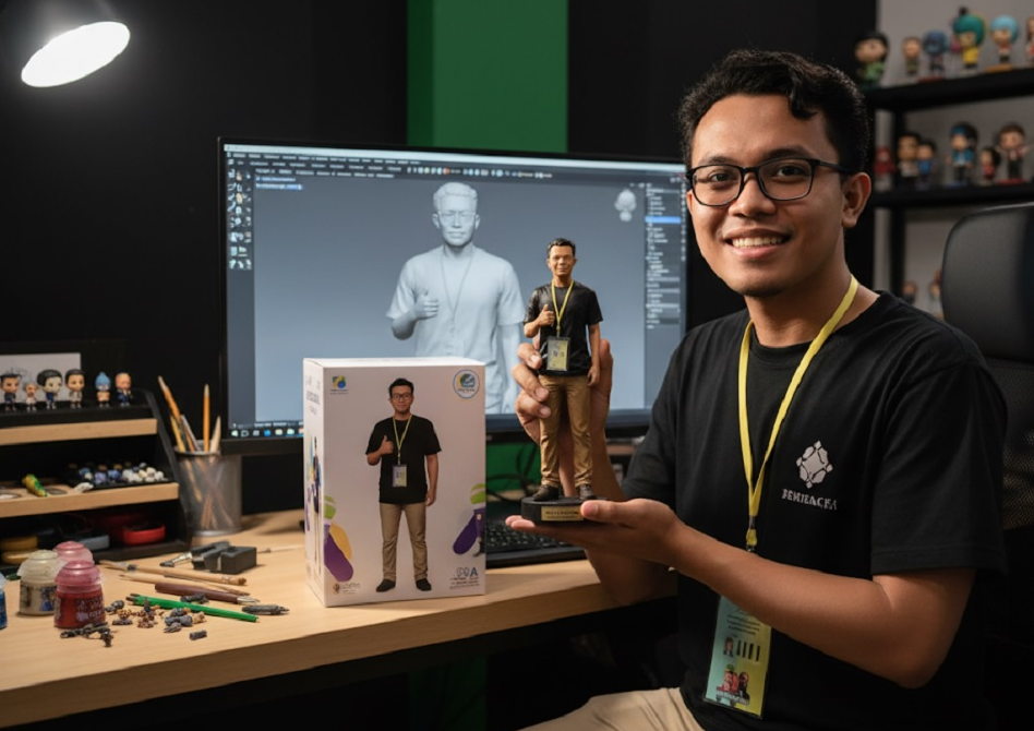 Viral Cara Mudah Membuat Miniatur AI dari Foto Pribadi Bisa Pose Pegang Action Figure